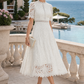 Peacock Lace Midi Dress