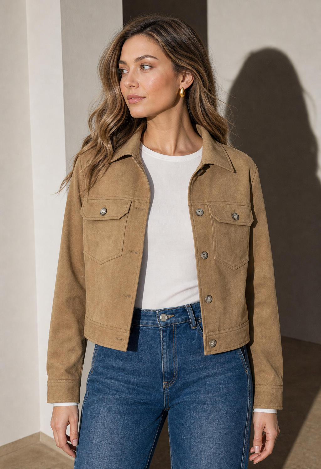 Corner Faux Suede Jacket