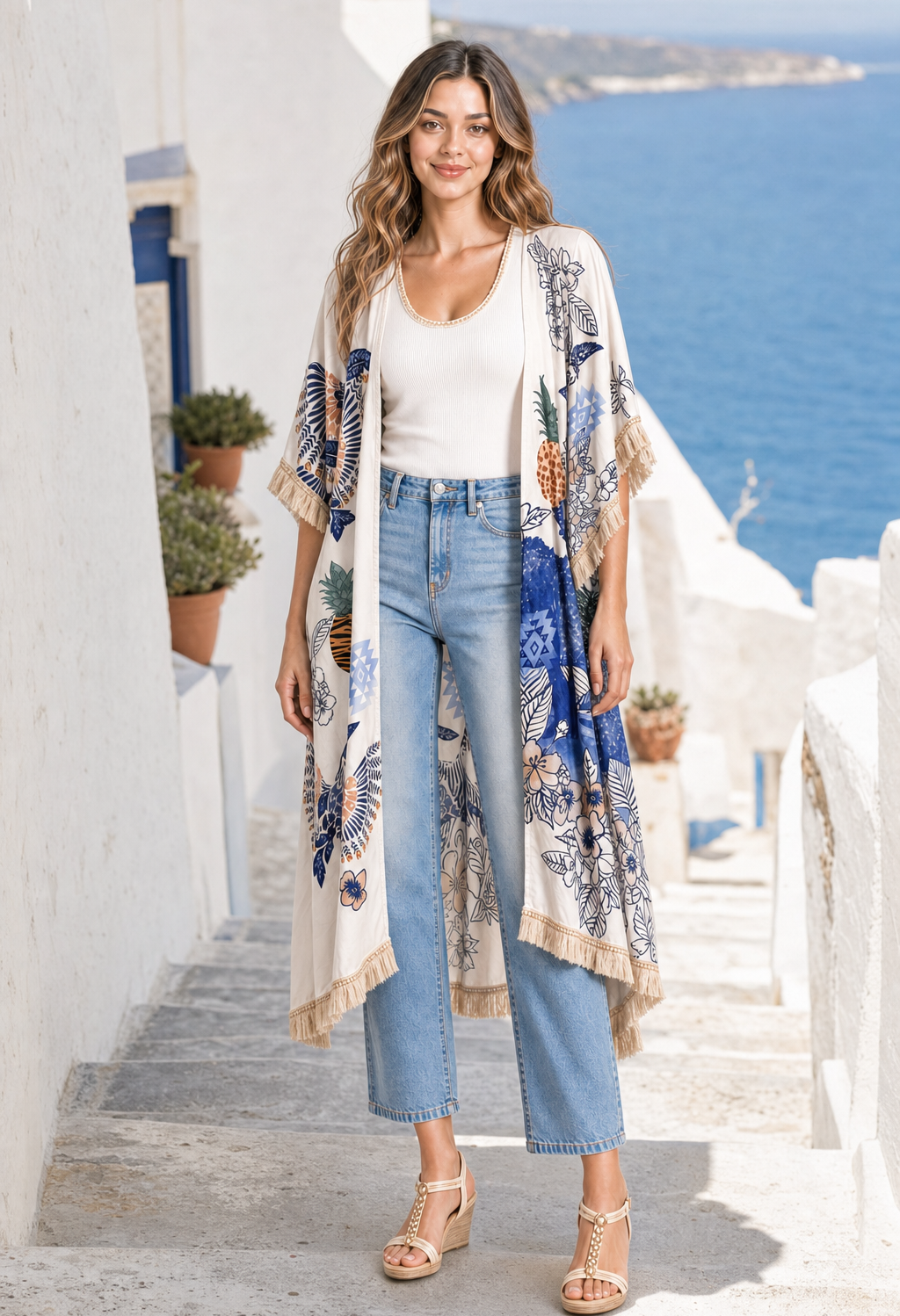 Summer Print Kimono