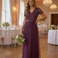 Berry V NECK SEQUIN AND TULLE DRESS WITH TIE WAIST