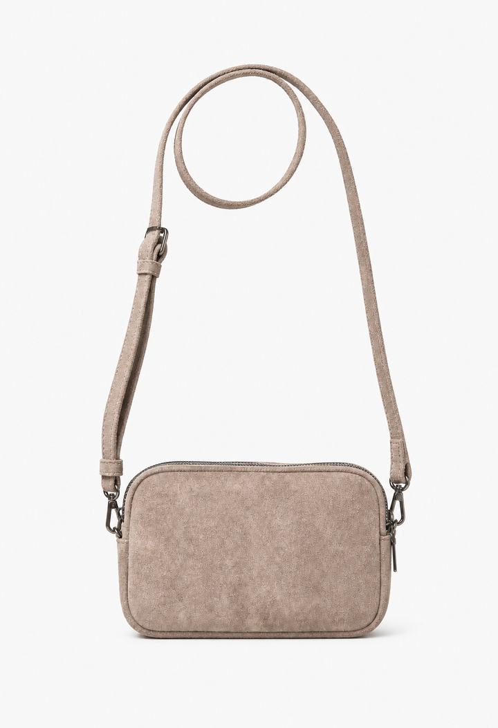 Faux Suede Crossbody Bag