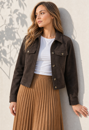 Corner Faux Suede Jacket