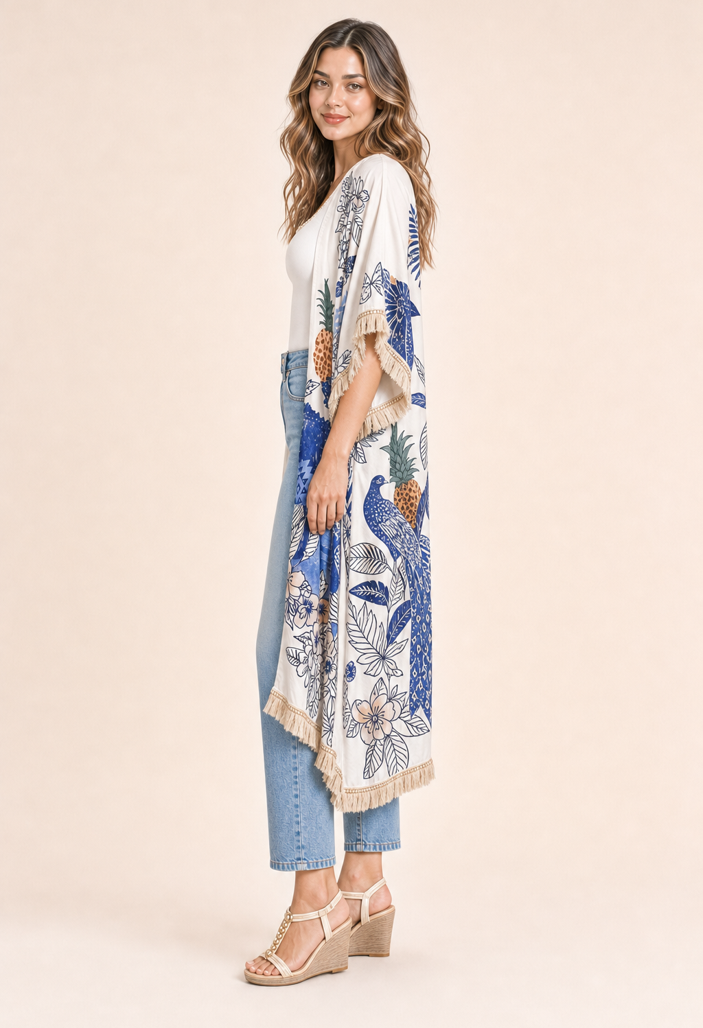 Summer Print Kimono