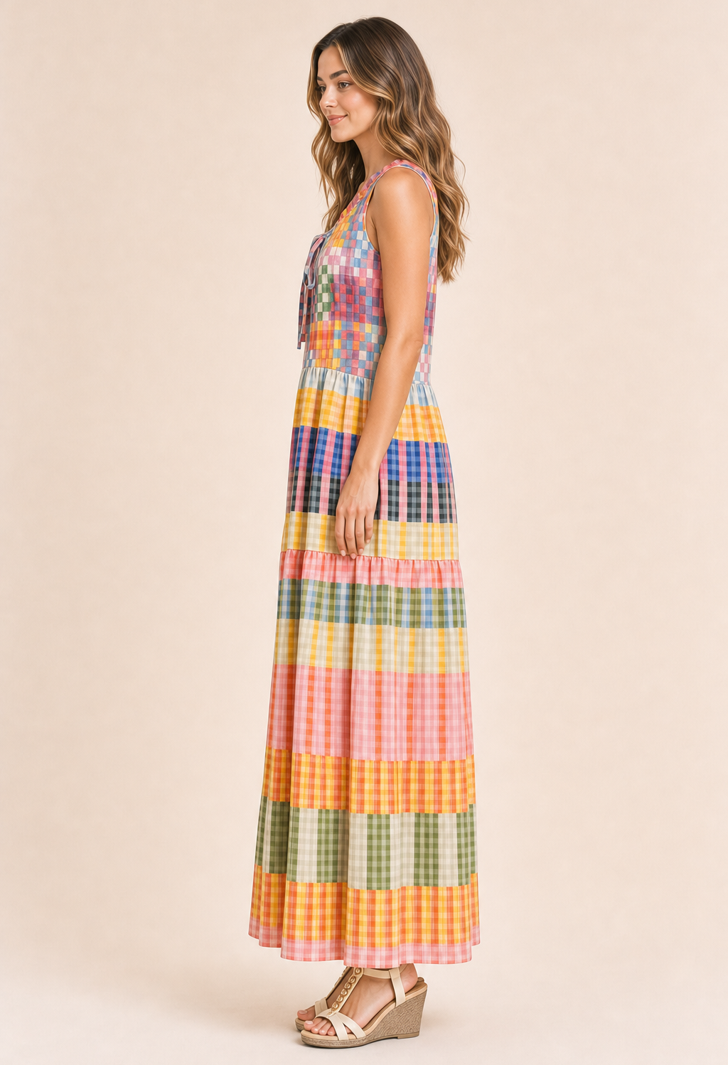 Gingham Maxi Dress