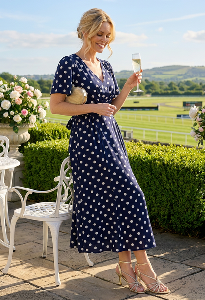 Zoe Polka Dot Midi Dress