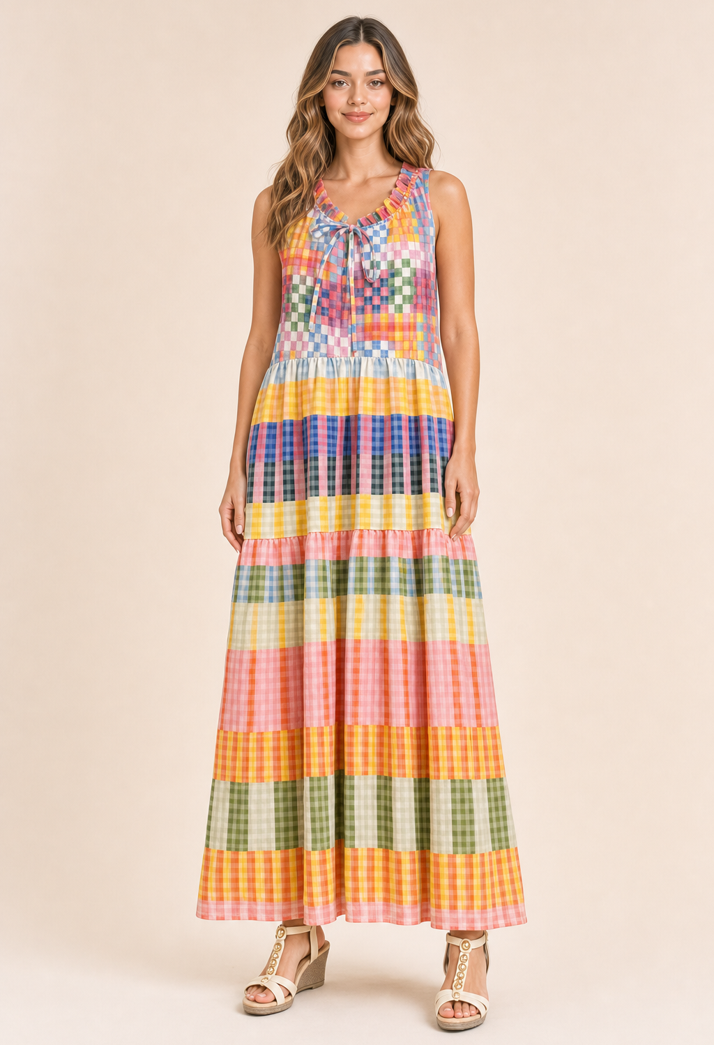 Gingham Maxi Dress