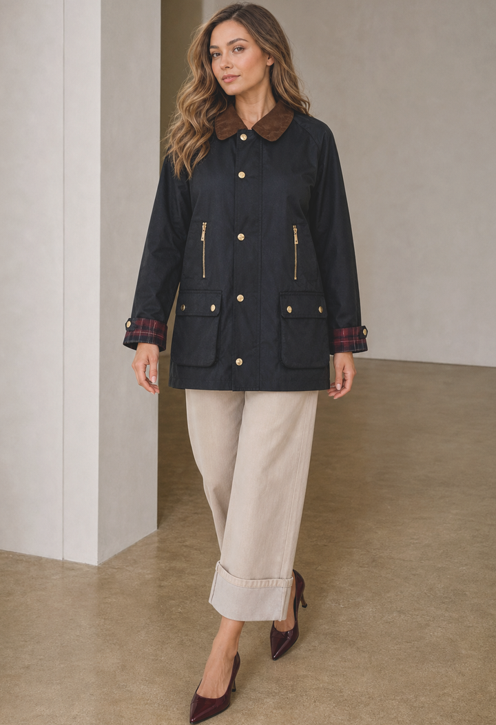Corduroy Trim Jacket