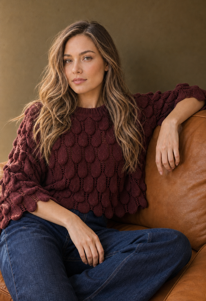 Scalloped Knit Jumper