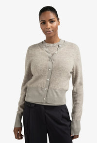 Long Sleeve Ribbed Detailing Cardigan