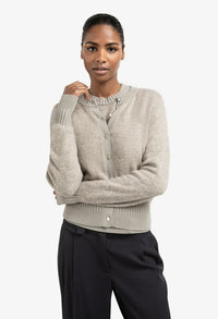 Long Sleeve Ribbed Detailing Cardigan