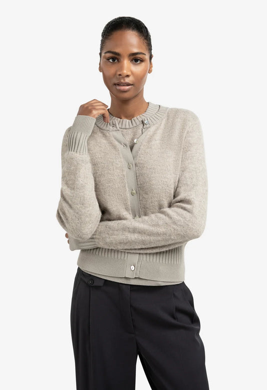 Long Sleeve Ribbed Detailing Cardigan