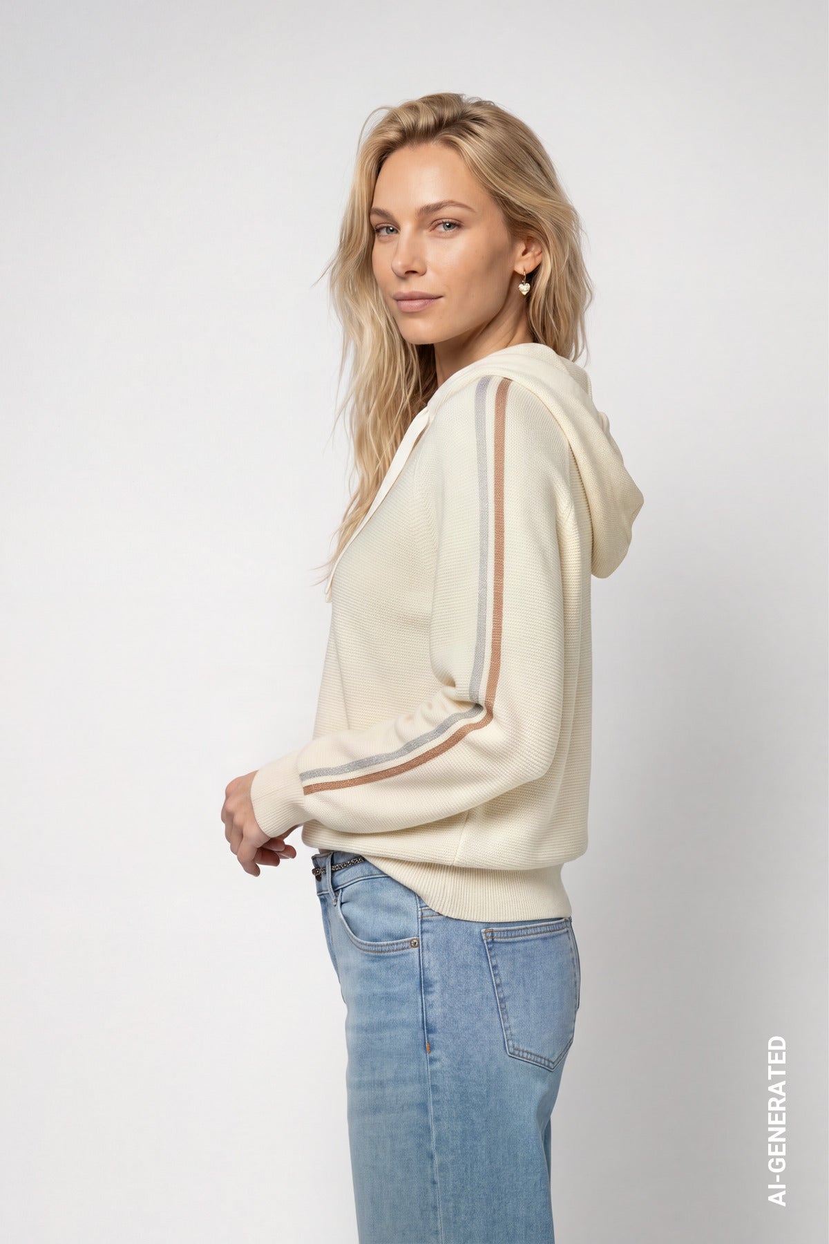 Knitted Jumper with Hood