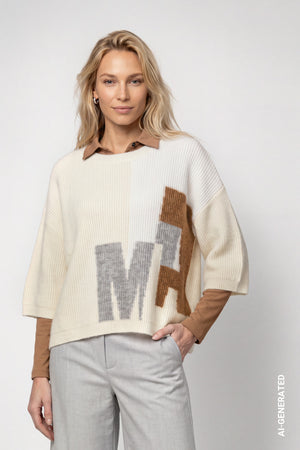 Knitted Jumper with Intarsia Design