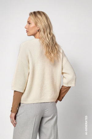 Knitted Jumper with Intarsia Design
