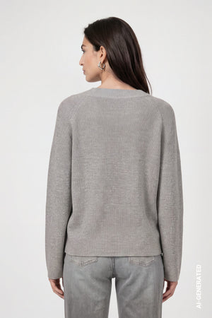 Knitted Jumper with Double Collar