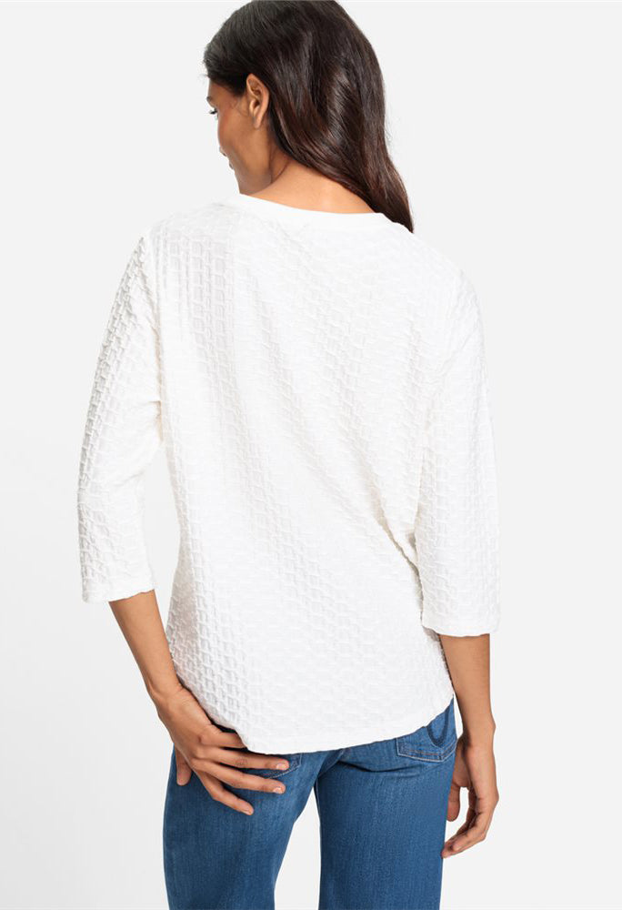 JERSEY TOP WITH A RIBBED PATTERN