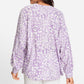 All-Over Lilac Print Blouse