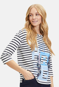 Striped Top With Frontal Design