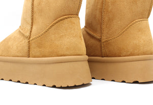PLATFORM FAUX FUR LINED BOOT