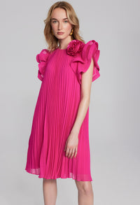 Fabric Flower Chiffon Dress
