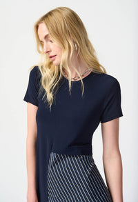 Bias-cut Striped T-shirt Dress