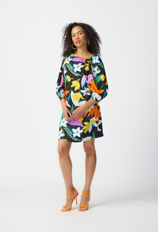 Multi-coloured Floral Print Dress