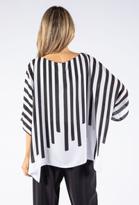 Abstract Print Poncho Top