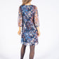 Printed Lace Plisse Pleat Dress