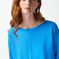 Front Pleat Boat Neck Top