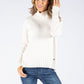 Ribbed Detail Knit Pullover