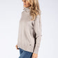 Ribbed Detail Knit Pullover