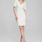 Pearl Bodice Wrap Front Dress
