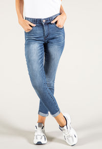 "Ab" Solution® Blue Denim Ankle Skimmer Jean