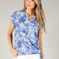 Leaf Print Top with Sparkle Detail