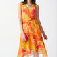 Tropical Print Wrap Dress