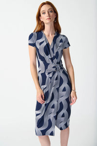 Abstract Print Jersey Dress