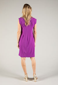 Ruched Button Detail Dress
