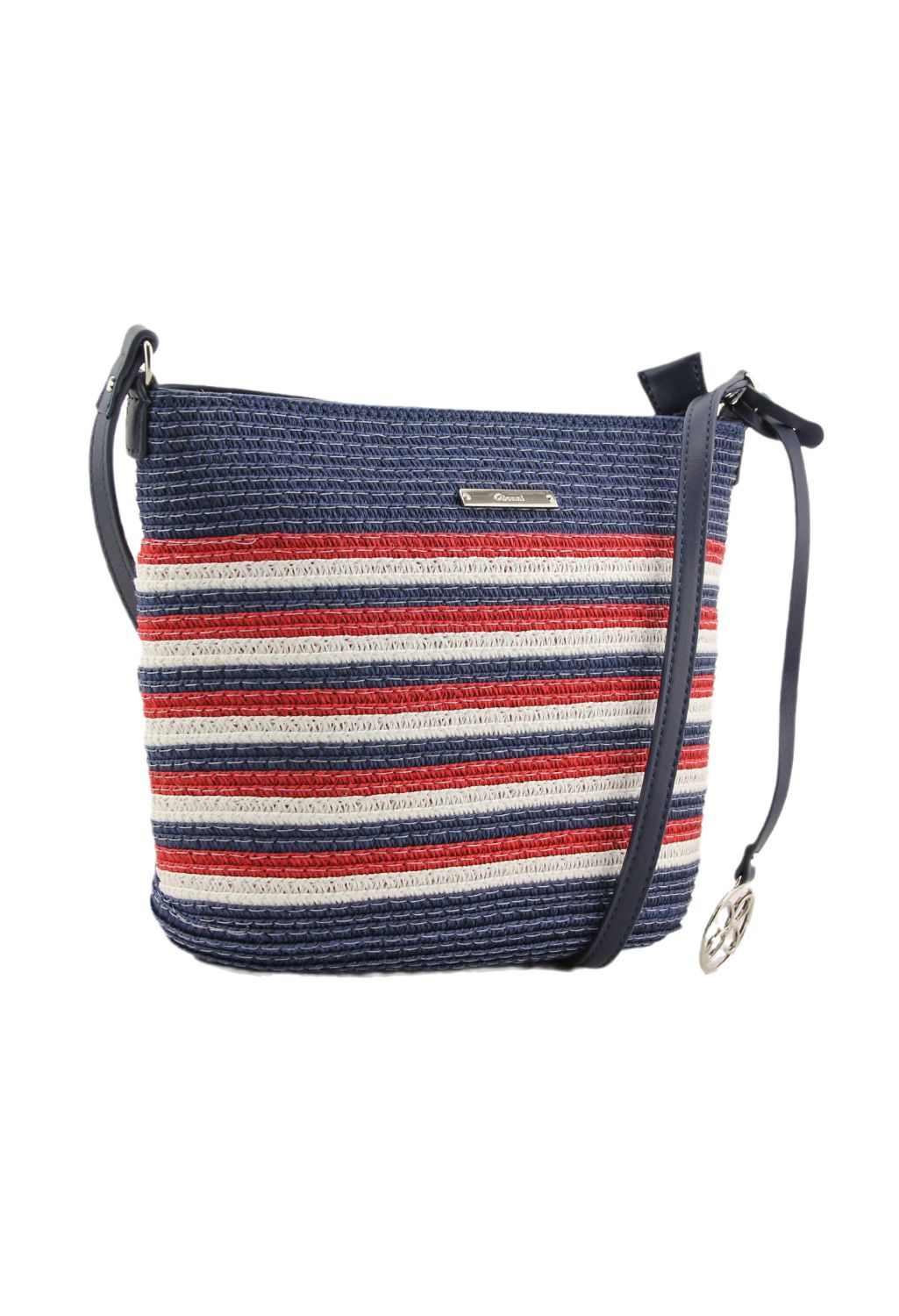 Striped Straw Bag