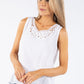 Embroidered Trim Linen Cami