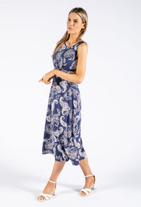 Paisley Knot Front Dress