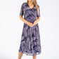 Palm Print V Neckline Dress