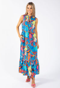 Bold Floral Print Dress