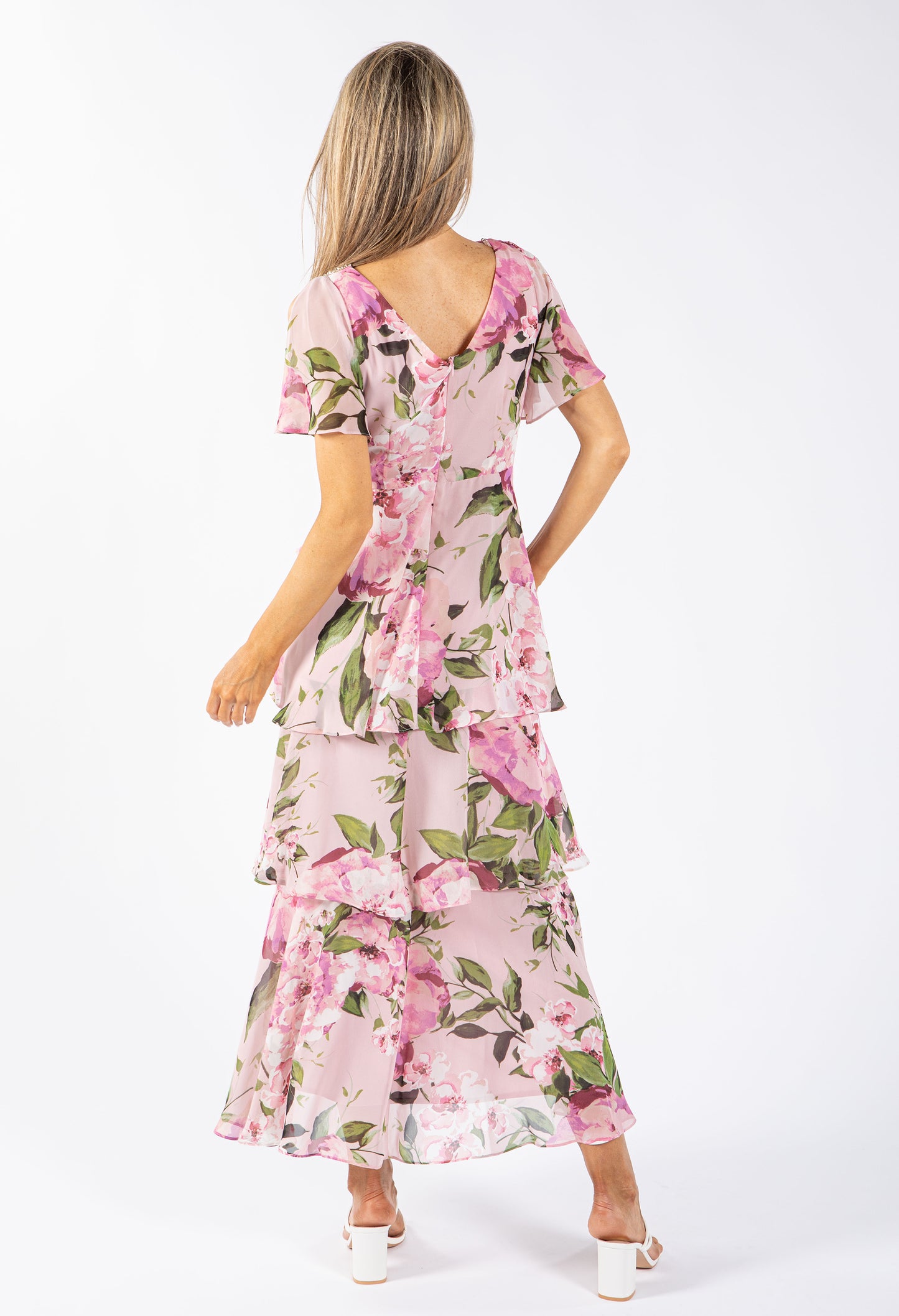 Rose Blossom Tiered Dress