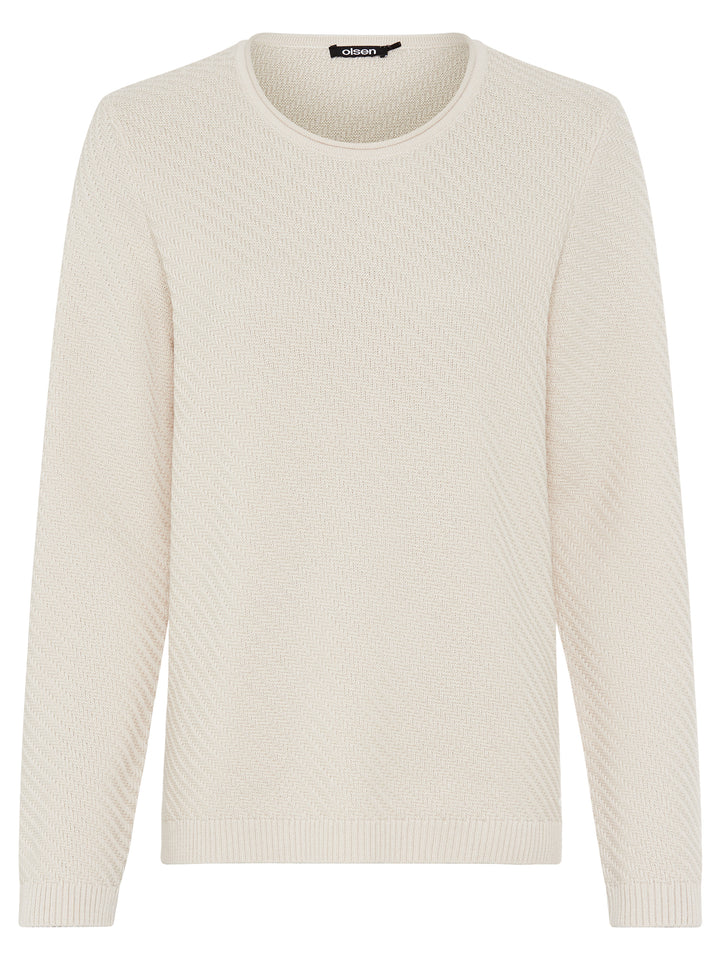Ribbed Long Sleeve Knit Jumper