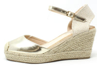 Gold Espadrille Wedge