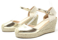 Gold Espadrille Wedge