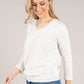 Textured V Neck Top