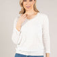 Textured V Neck Top