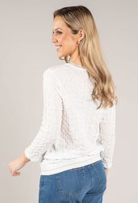 Textured V Neck Top