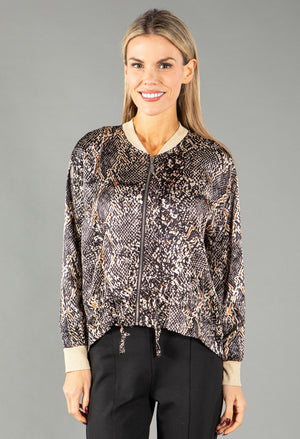 Snake Print Satin Jacket
